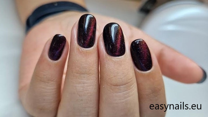 How to Create a Magnetic Nail Manicure with a Cat Eye Effect