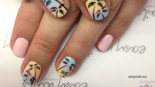 Nails With Palm: Exotic Manicure Step By Step