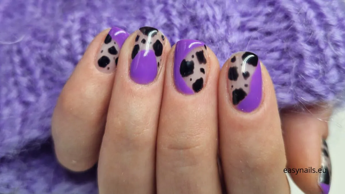 Cow Print Nails: Cute Black and White Patterns